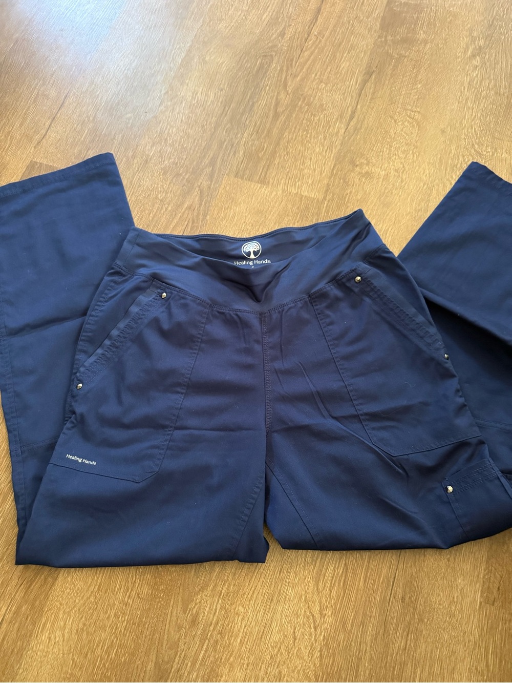 healing hands Navy Women's Stretch Scrub Joggers